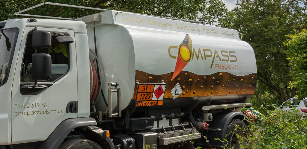 Compass Fuel Oils tanker out delivering kerosene oil